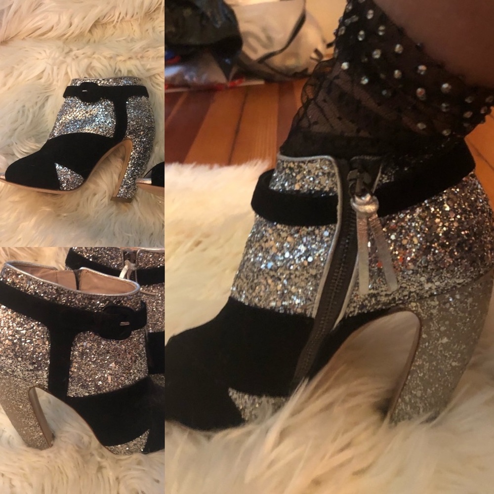 NWOT MIu Miu Rare Runway glitter booties 36